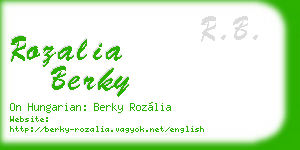 rozalia berky business card
