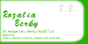 rozalia berky business card